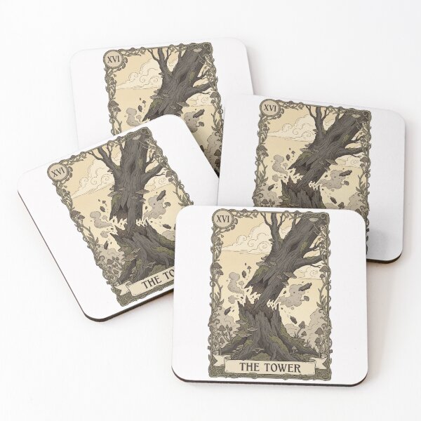 Item preview, Tower Mushroom Tarot Card Mycelium Art designed and sold by SMARTKIT  DESIGNAGENCY.