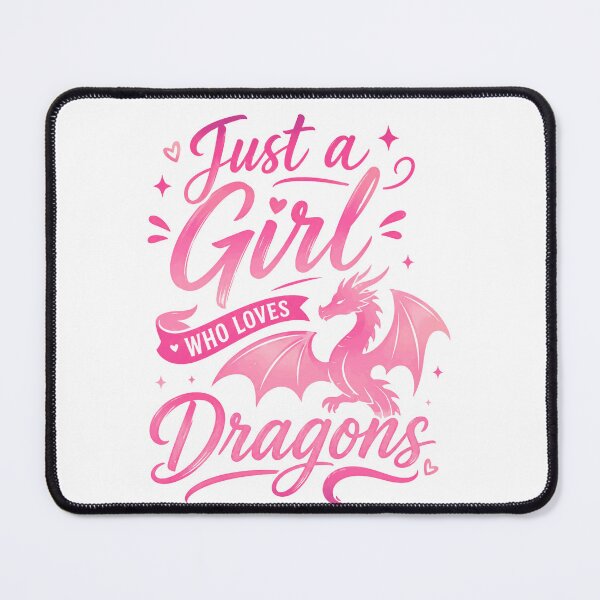 Item preview, Just A Girl Who Loves Dragons Fantasy Creature Fan designed and sold by JonesFlora2025.