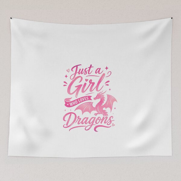 Item preview, Just A Girl Who Loves Dragons Fantasy Creature Fan designed and sold by JonesFlora2025.