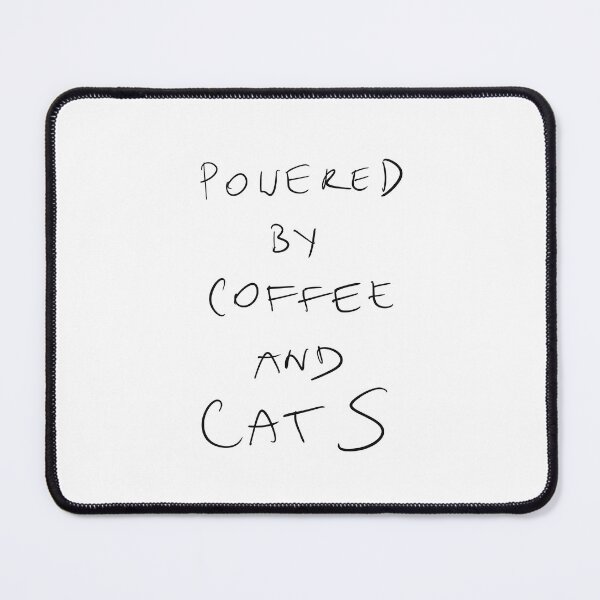 Item preview, Powered by coffee and cats quote designed and sold by Malvamalu.