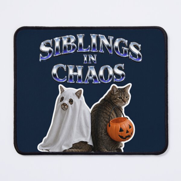 Artikelvorschau, Geschwister im Chaos Halloween Katzen Design entworfen und verkauft von BoringClothes .