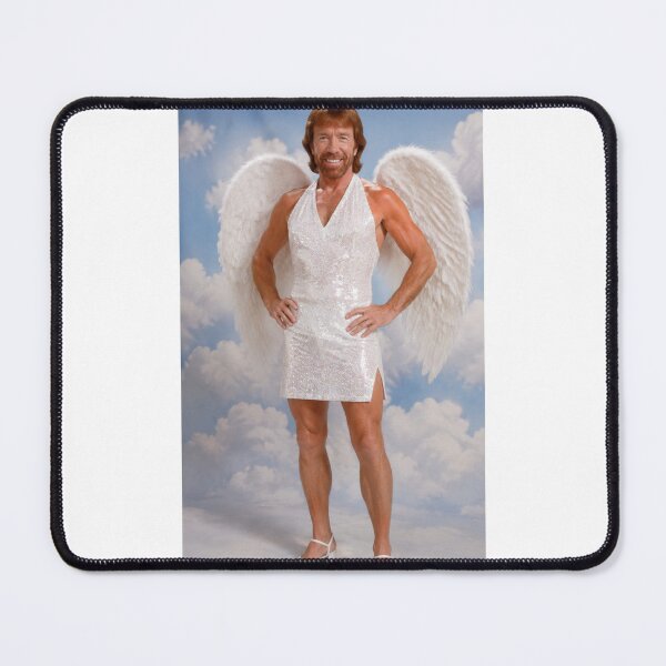 Item preview, Chuck norris angel heaven white dress Funny prank meme gift weird birthday designed and sold by CheeseBlueprint.