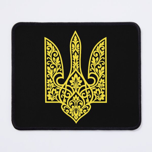 Item preview, Floral Ukrainian Tryzub Emblem designed and sold by ML-Media.