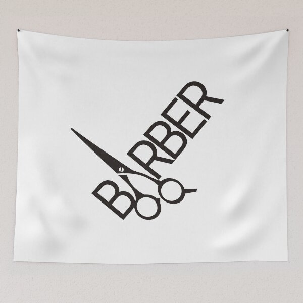 Item preview, Creative Barber Scissors Typography Minimalist Logo designed and sold by Barber MD Culture.