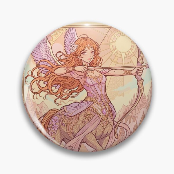Item preview, Sagittarius Energy Art Nouveau Anime Centaur Archer – Mystical Zodiac Fantasy Illustration designed and sold by RSDigitalPrintDesign.