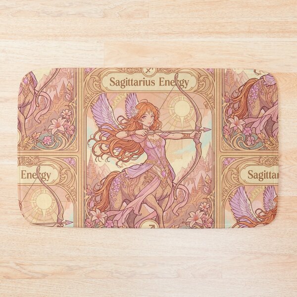 Item preview, Sagittarius Energy Art Nouveau Anime Centaur Archer – Mystical Zodiac Fantasy Illustration designed and sold by RSDigitalPrintDesign.