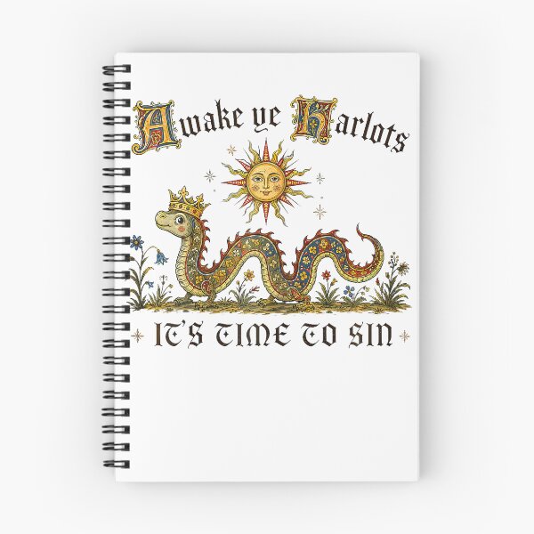 Item preview, Sarcasm Humor Medieval Awake Ye Harlots It's Time To Sin designed and sold by Apparel-Vortex.