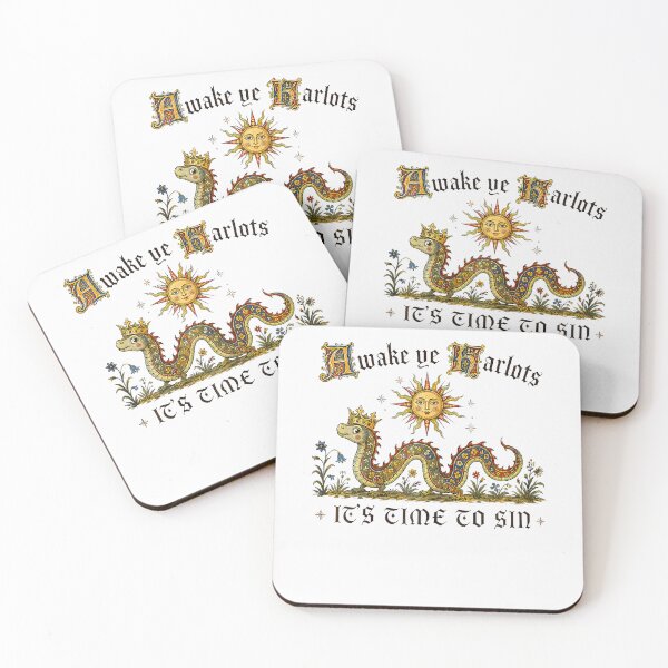 Item preview, Sarcasm Humor Medieval Awake Ye Harlots It's Time To Sin designed and sold by Apparel-Vortex.