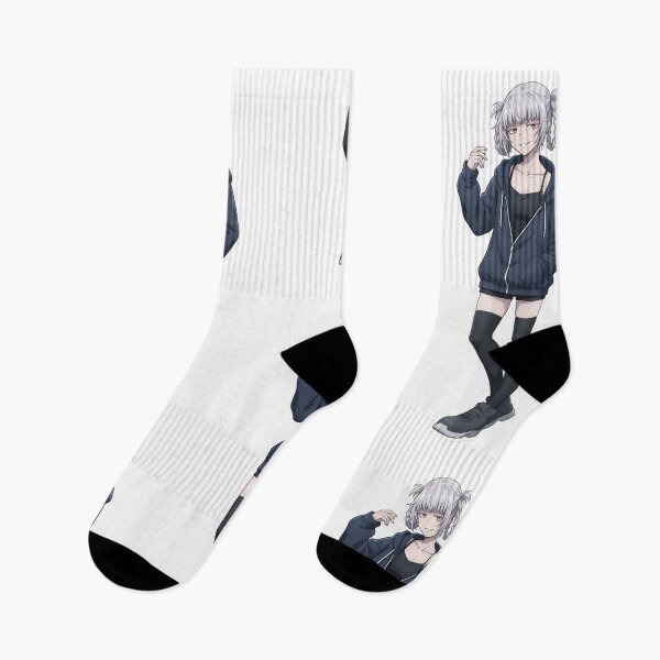 Item preview, Cute Silver Hair Anime Girl Sticker | Kawaii Streetwear Aesthetic Manga Art designed and sold by Bhaskar Digital Art.
