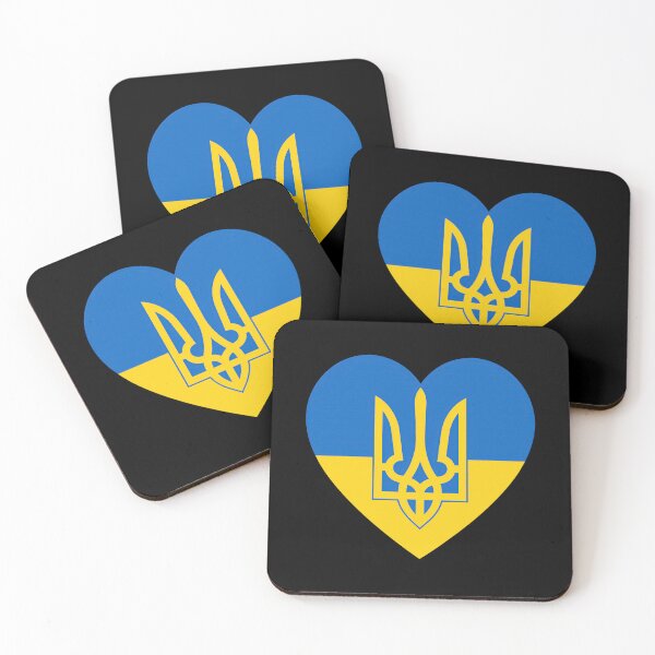 Item preview, Ukrainian Heart with Golden Tryzub designed and sold by ML-Media.