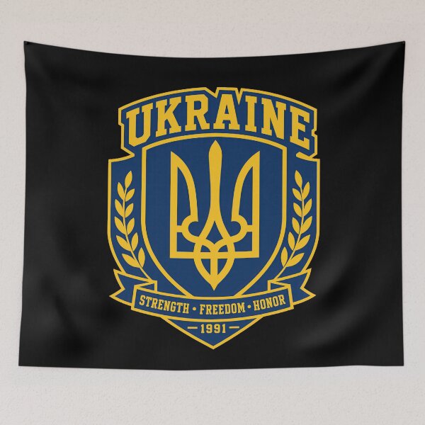 Item preview, Ukraine Tryzub Shield Patriotic Emblem designed and sold by ML-Media.