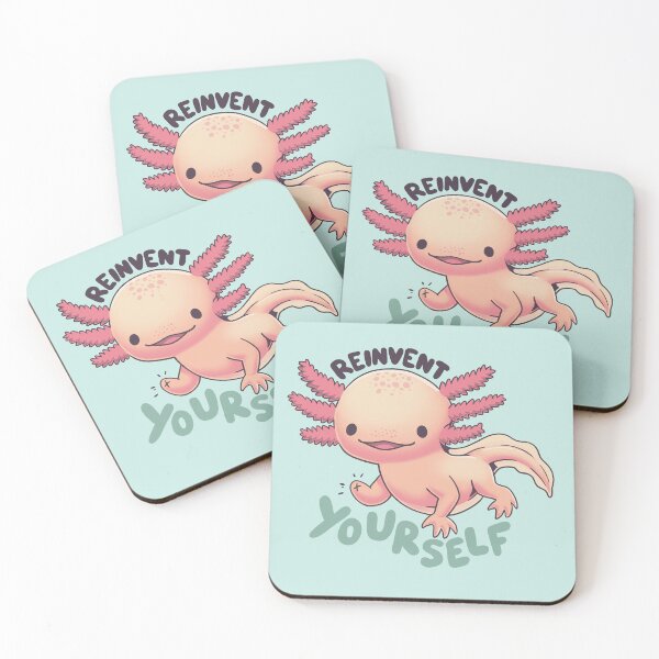 Item preview, Reinvent yourself, axolotl, wildlife, cute animals designed and sold by Geekydog.