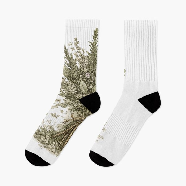 Item preview, Vintage Wild Herbs Botanical Cottagecore Nature Design designed and sold by DesignNouha.