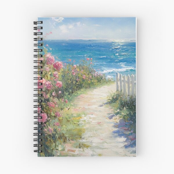 Item preview,  Rose Garden Path to the Ocean Impressionist Painting designed and sold by RossignolStudio.