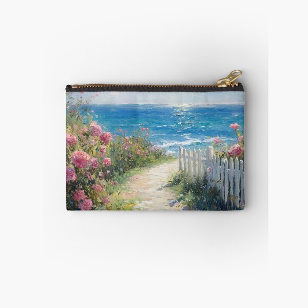 Item preview,  Rose Garden Path to the Ocean Impressionist Painting designed and sold by RossignolStudio.