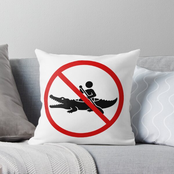 Item preview, Funny No Crocodile Kayaking Sign designed and sold by MonkiFlipp.