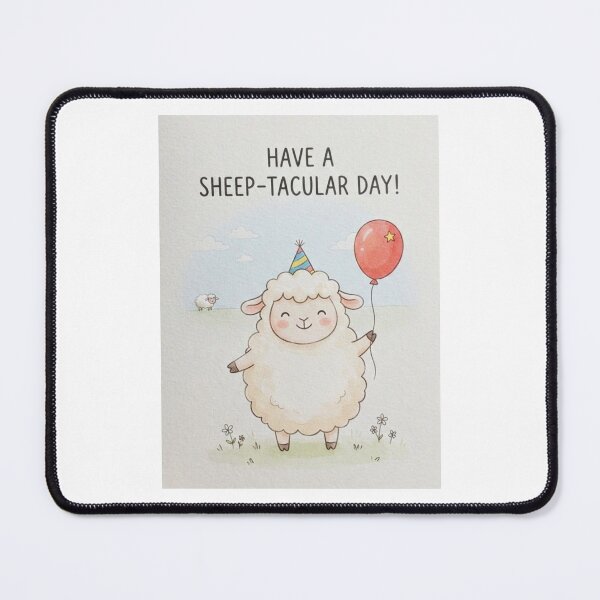 Item preview, Sheep Birthday cute kawaii meme gift balloons memes designed and sold by CheeseBlueprint.