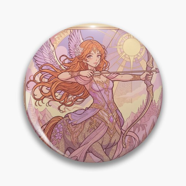 Item preview, Sagittarius Energy Art Nouveau Anime Centaur Archer – Mystical Zodiac Fantasy Illustration designed and sold by RSDigitalPrintDesign.