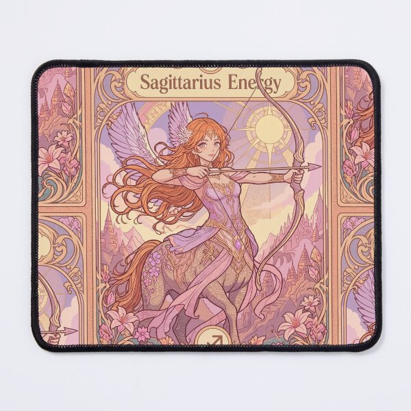 Item preview, Sagittarius Energy Art Nouveau Anime Centaur Archer – Mystical Zodiac Fantasy Illustration designed and sold by RSDigitalPrintDesign.
