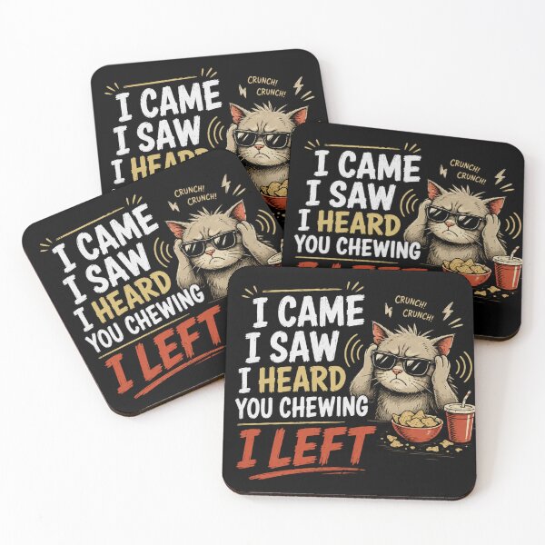 Item preview, I Came I Saw I Heard You Chewing I Left Funny Cat Meme T-Shirt – Introvert Humor Design designed and sold by Artimax-Studio.