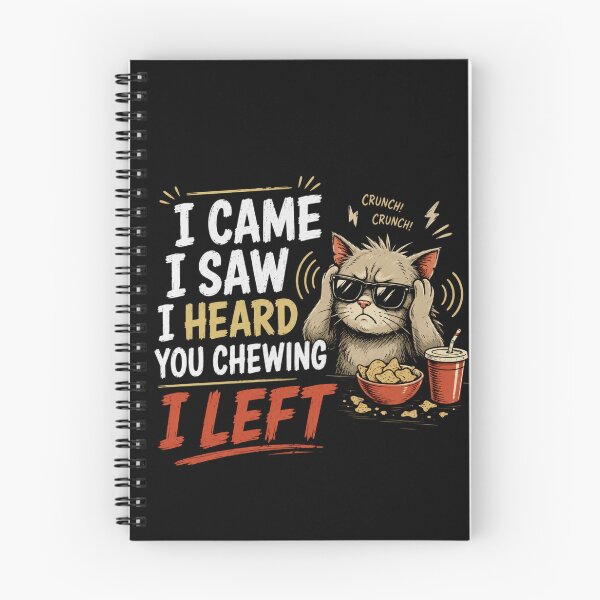 Item preview, I Came I Saw I Heard You Chewing I Left Funny Cat Meme T-Shirt – Introvert Humor Design designed and sold by Artimax-Studio.