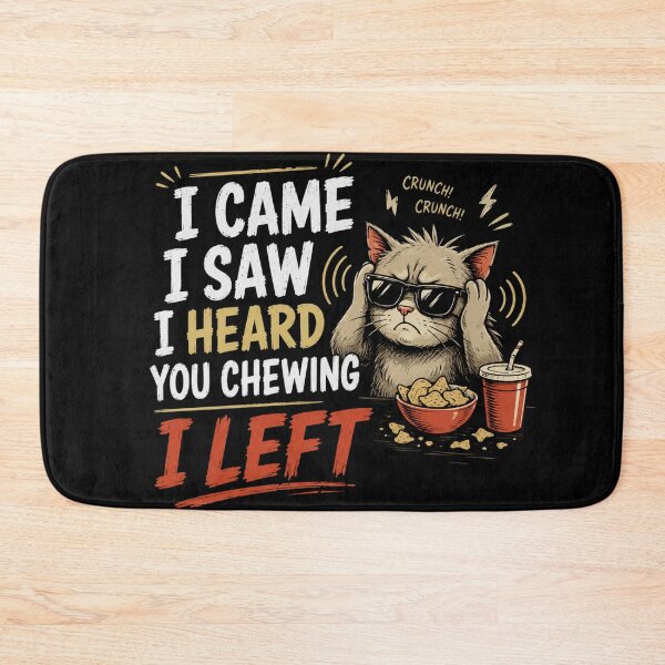Item preview, I Came I Saw I Heard You Chewing I Left Funny Cat Meme T-Shirt – Introvert Humor Design designed and sold by Artimax-Studio.