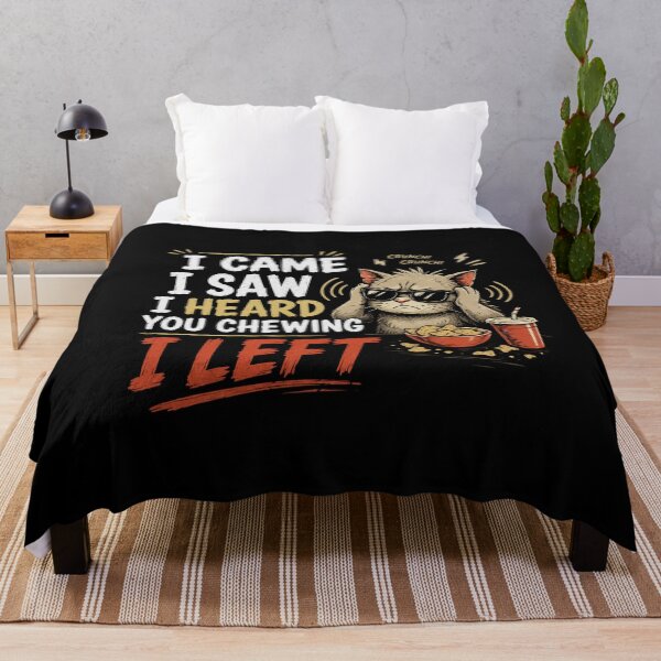 Item preview, I Came I Saw I Heard You Chewing I Left Funny Cat Meme T-Shirt – Introvert Humor Design designed and sold by Artimax-Studio.