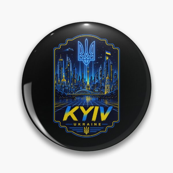 Item preview, Neon Cyberpunk Kyiv Ukraine Skyline designed and sold by ML-Media.