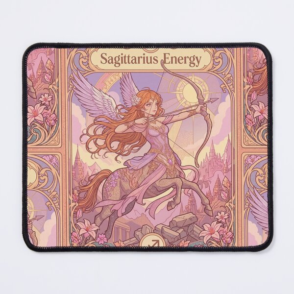 Item preview, Sagittarius Energy Art Nouveau Anime Centaur Archer – Mystical Zodiac Fantasy Illustration designed and sold by RSDigitalPrintDesign.