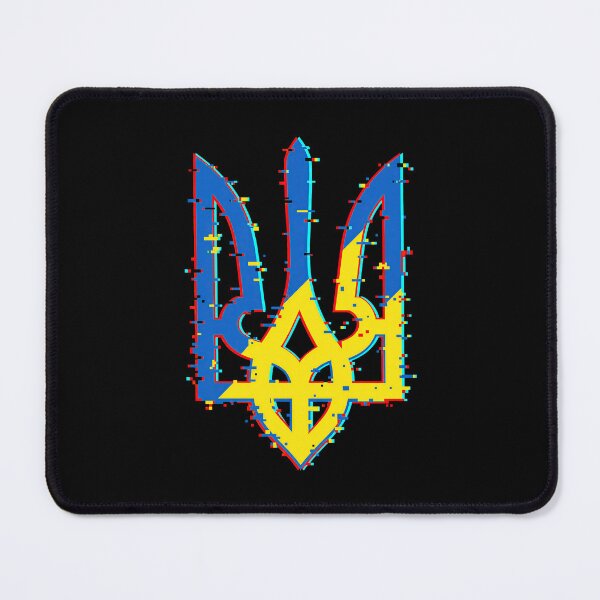 Item preview, Ukrainian Tryzub Glitch Emblem designed and sold by ML-Media.