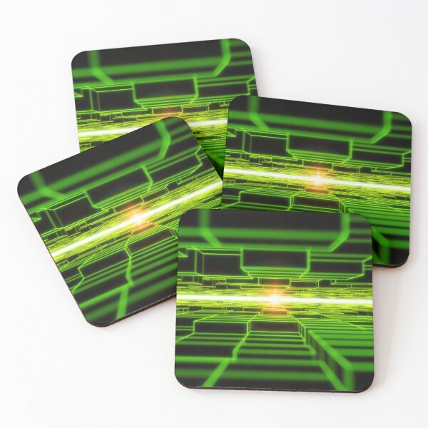Item preview, Green Horizontal Parallel Blocks Swinging designed and sold by Electric Shock!! Design.