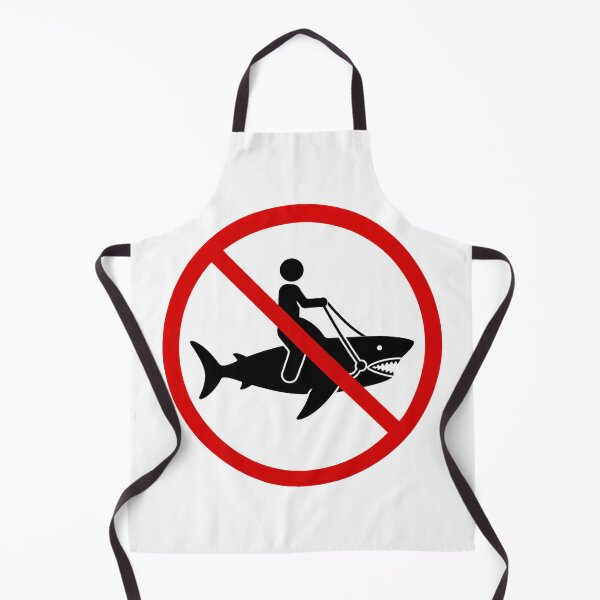 Item preview, Funny No Shark Riding Sign designed and sold by MonkiFlipp.