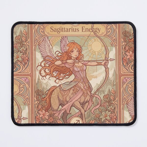 Item preview, Sagittarius Energy Art Nouveau Anime Centaur Archer – Mystical Zodiac Fantasy Illustration designed and sold by RSDigitalPrintDesign.