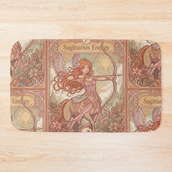 Item preview, Sagittarius Energy Art Nouveau Anime Centaur Archer – Mystical Zodiac Fantasy Illustration designed and sold by RSDigitalPrintDesign.