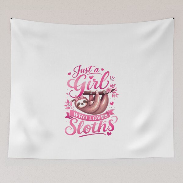 Item preview, Just A Girl Who Loves Sloths Sloth Lover Animal Enthusiast Woman designed and sold by JonesFlora2025.