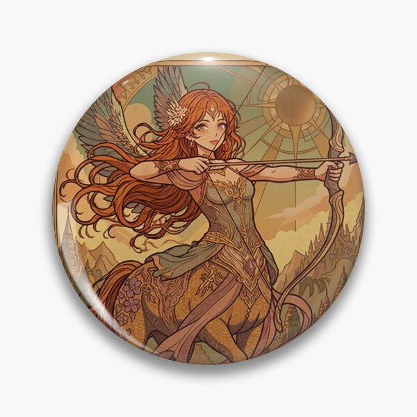 Item preview, Sagittarius Energy Art Nouveau Anime Centaur Archer – Mystical Zodiac Fantasy Illustration designed and sold by RSDigitalPrintDesign.
