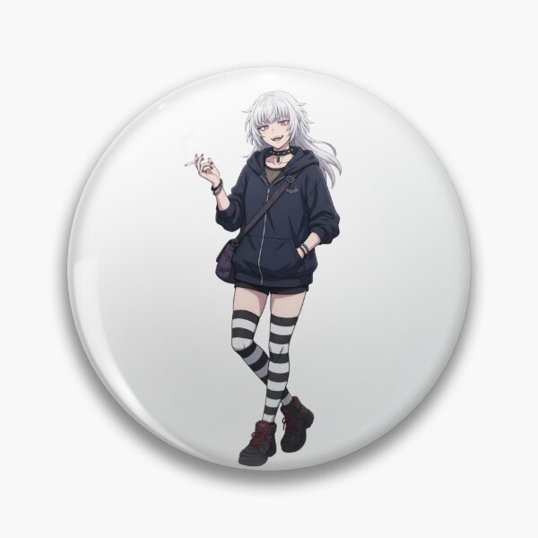 Item preview, Goth Anime Girl Streetwear Aesthetic | White Hair Kawaii Goth Manga Art designed and sold by Bhaskar Digital Art.