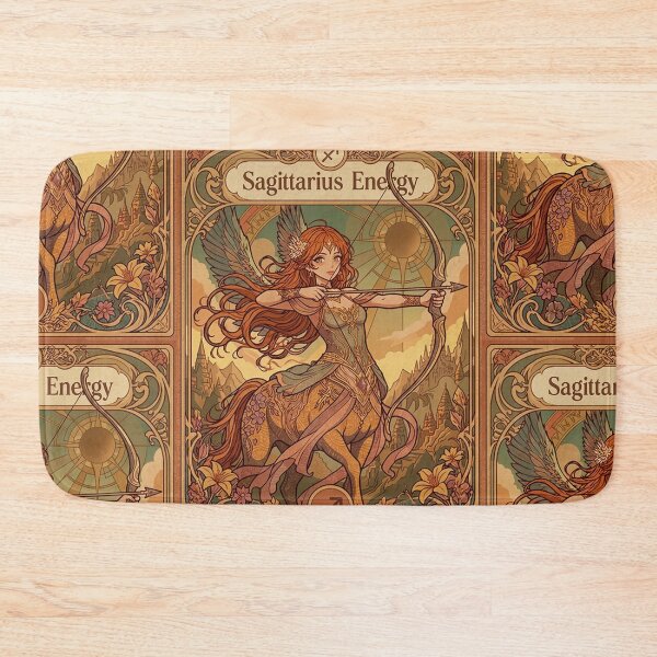 Item preview, Sagittarius Energy Art Nouveau Anime Centaur Archer – Mystical Zodiac Fantasy Illustration designed and sold by RSDigitalPrintDesign.