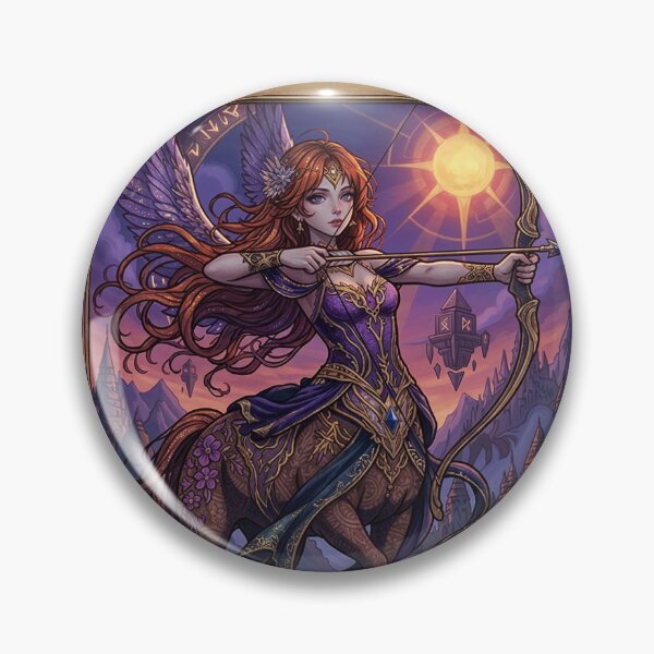 Item preview, Sagittarius Energy Art Nouveau Anime Centaur Archer – Mystical Zodiac Fantasy Illustration designed and sold by RSDigitalPrintDesign.