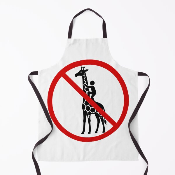 Item preview, Funny No Giraffe Climbing Sign designed and sold by MonkiFlipp.