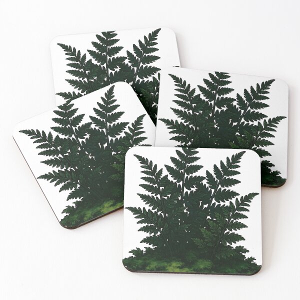 Item preview, Ancient Fern Grotto Dark Green Anime Botanical Sticker designed and sold by Dhenin Studio.