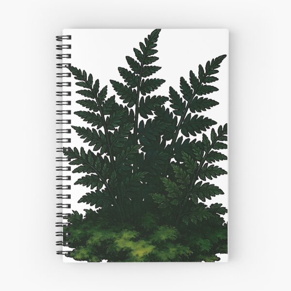 Item preview, Ancient Fern Grotto Dark Green Anime Botanical Sticker designed and sold by Dhenin Studio.