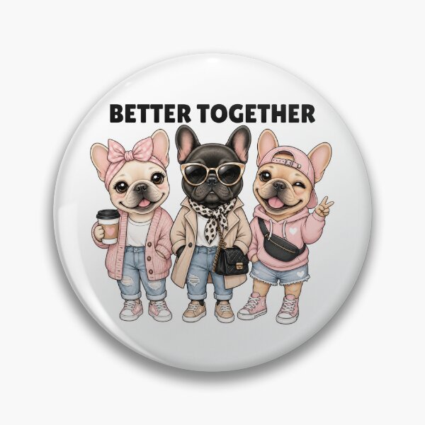 Item preview, Better Together Trendy Frenchie Best Friends Cute French Bulldog Girls designed and sold by Rosie's Wildflower Boutique.