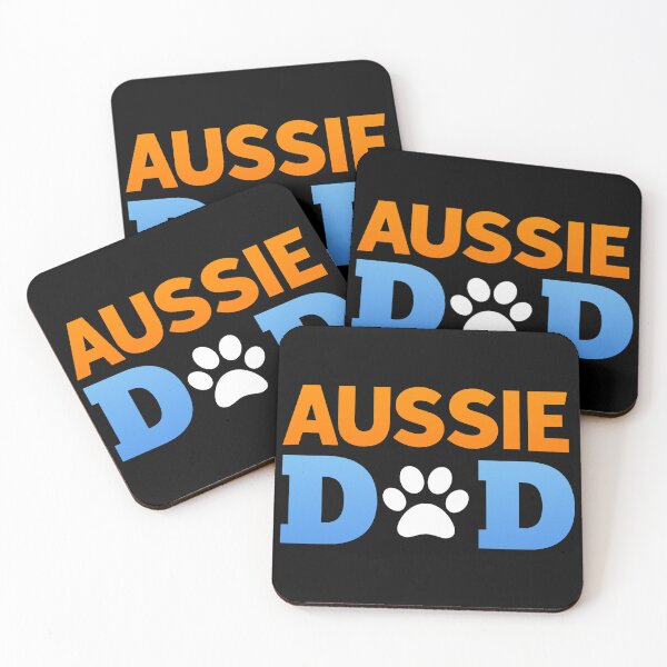 Item preview, Vintage Australian Dad Paw Print Aussie Shepherd Gift Design designed and sold by GiaoCalonas.