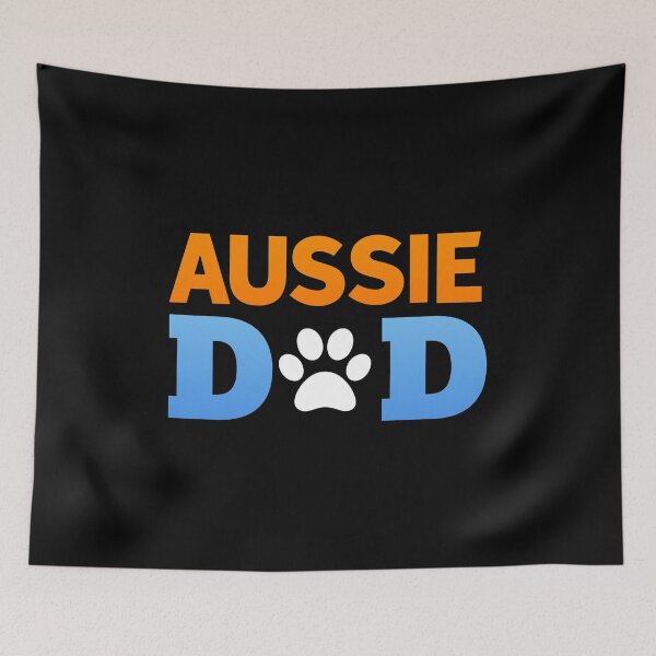 Item preview, Vintage Australian Dad Paw Print Aussie Shepherd Gift Design designed and sold by GiaoCalonas.