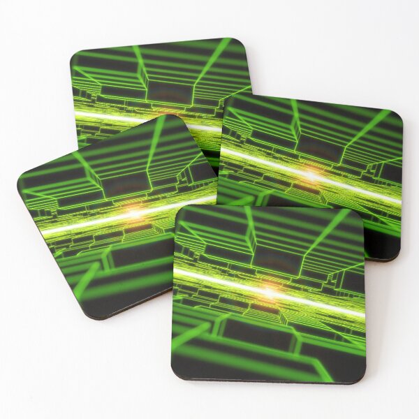 Item preview, Green Horizontal Parallel Blocks Swinging R2 designed and sold by Electric Shock!! Design.