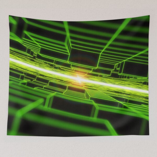 Item preview, Green Horizontal Parallel Blocks Swinging R2 designed and sold by Electric Shock!! Design.