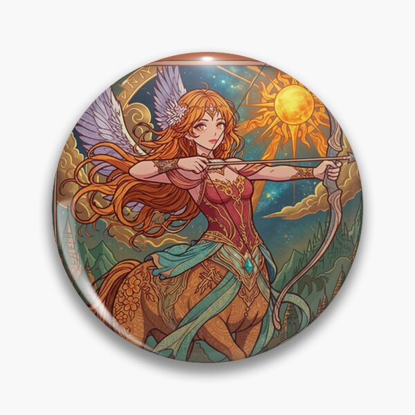 Item preview, Sagittarius Energy Art Nouveau Anime Centaur Archer – Mystical Zodiac Fantasy Illustration designed and sold by RSDigitalPrintDesign.