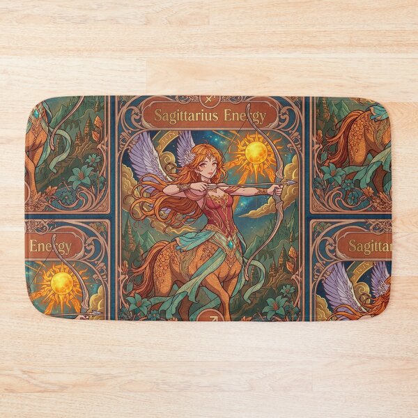 Item preview, Sagittarius Energy Art Nouveau Anime Centaur Archer – Mystical Zodiac Fantasy Illustration designed and sold by RSDigitalPrintDesign.