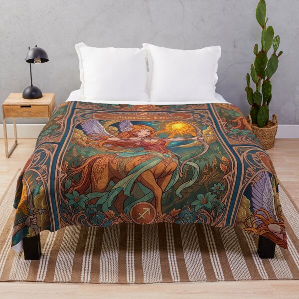 Item preview, Sagittarius Energy Art Nouveau Anime Centaur Archer – Mystical Zodiac Fantasy Illustration designed and sold by RSDigitalPrintDesign.